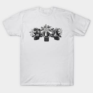 V8 Engine Trio Print T-Shirt